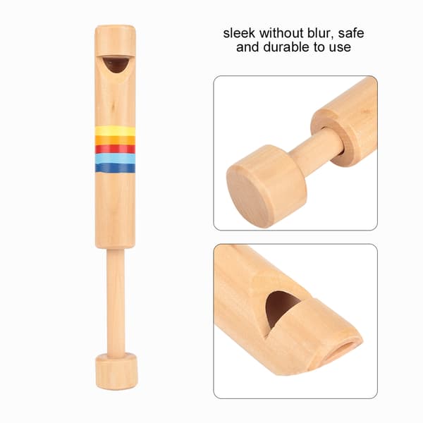 Træ Piccolo Fipple Fløjte Legetøjsinstrument til Børn[JUN]