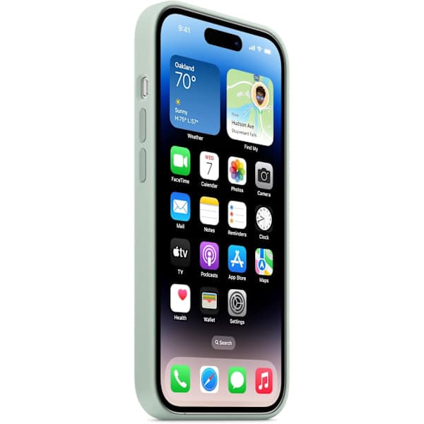Vihreä silikonikuori MagSafella iPhone 14 Prolle[JUN] iPhone14 green