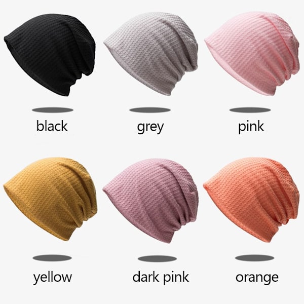 Dam Höst Vinter Stickad Beanie Hatt Casual Varma Mössor black