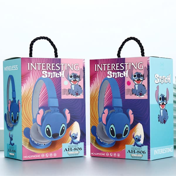 Lilo & Stitch Bluetooth-hovedtelefoner til børn med bløde ørepuder - Blå[JUN] Blue