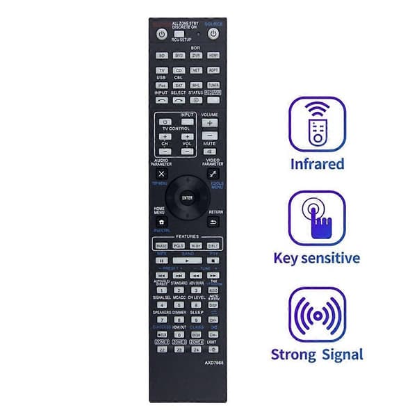 Pioneer VSX-1123-K Erstatningsfjernkontroll AXD7668[JUN]