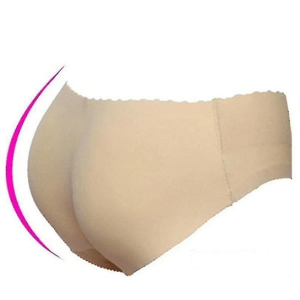 Kvinnor Seamless Bottom Butocks Push Up Underwear-1 skin XL