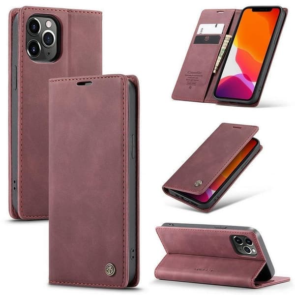 Flip Wallet Cover til iPhone 12/12 Pro med kortpladser og magnetisk lukning [JUN] påfågelblå