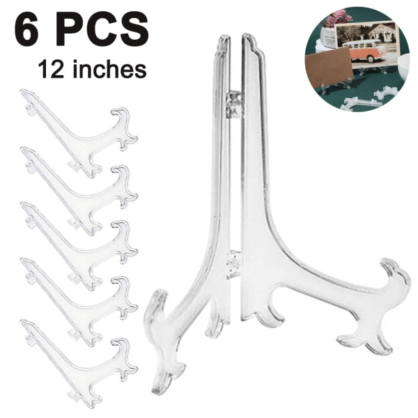 IC Förpackning med 6 Plasttallriksställ, Tallrikshållare, Vikbara Tallrikar