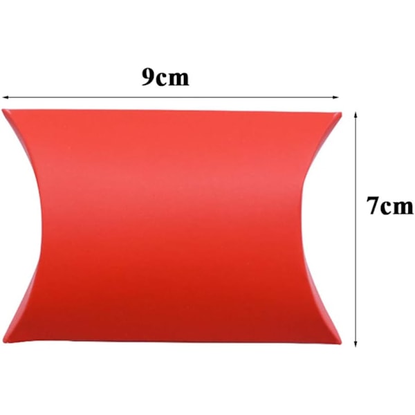 100 st kreativa bröllopskuddförpackningar, godispresentask, lämplig för bröllop, födelsedag och jul (röd)