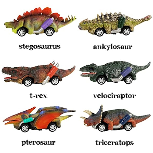 Dinosaurusautot Veto-ja-Aja (3 kpl)