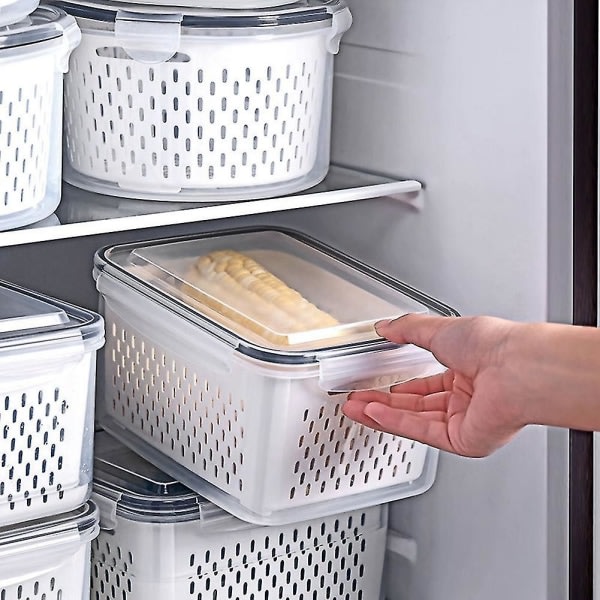 3 st Köksförvaringskorg Behållare Kylskåp Förvaring B