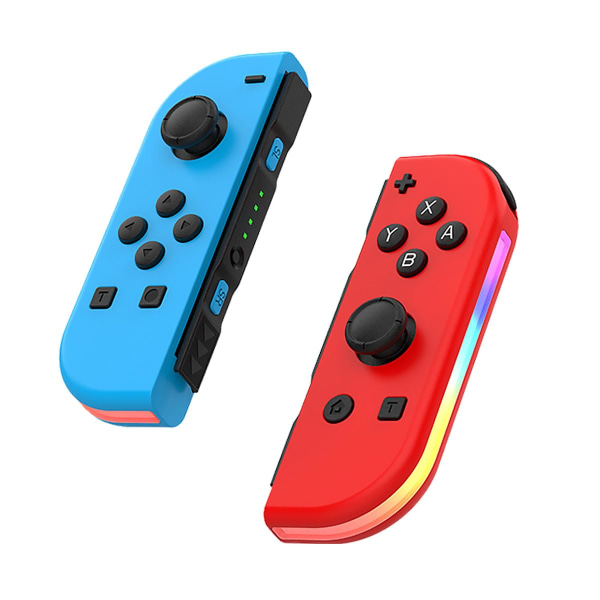 Trádlös handkontroll kompatibel för Nintendo switch, Oled, Lite Gamepad Joystick (l/r) Ersättning med Rgb höger blue+red