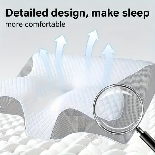 Ergonomisk Memory Foam-kudde för nacksmärtlindring och stöd [JUN]