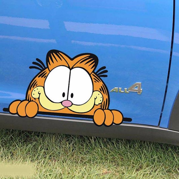 Garfield kurkistaa autokoristetarra 2kpl