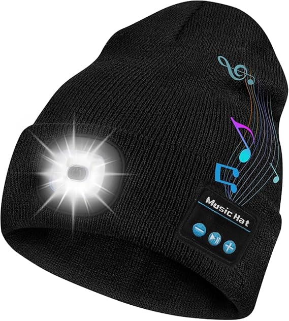 Bluetooth-mössa med ljus, inbyggd högtalare & mikrofon [JUN]