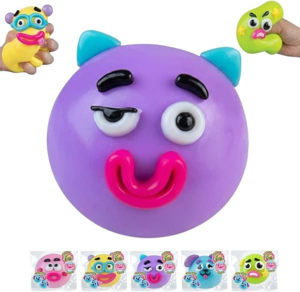 Smushers Squishy-Curiosities Smushers Koiran kasvojen squishy Purple