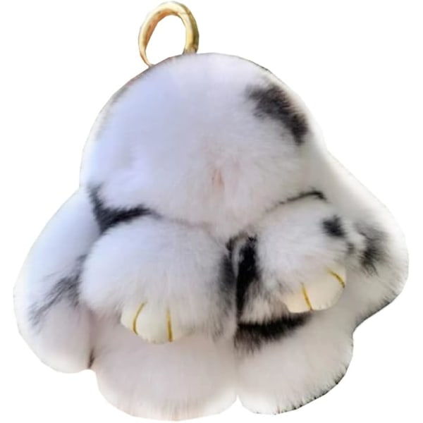 Soft Fluffy Rabbit Keychain Cute Plush Bunny Key Rings Plush Bunny Key Rings Faux Fur Keyring Pompom Keychain Decoration