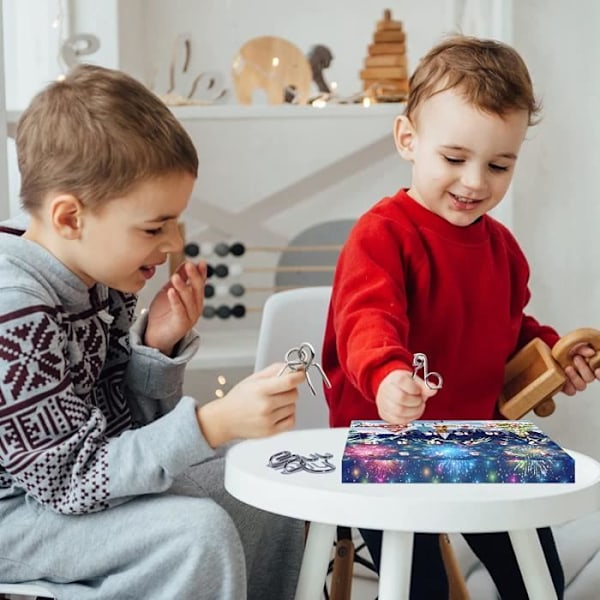 Adventskalender 2022 Vuxen & Barn Hjärnteaser Pojke Flicka Metallpussel med 24 Överraskningar