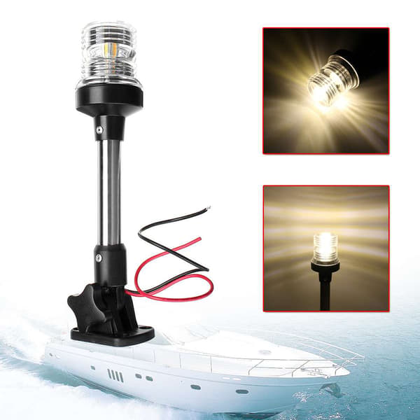 Justerbar bådlampe foldbar LED navigationslys agterlys[JUN]