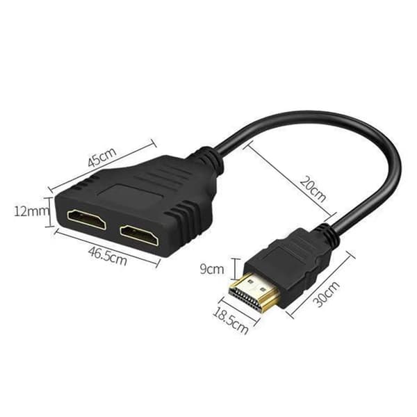 Dual Screen HDTV Splitter 1080P 1 Input 2 Outputs Switch Perfect for TV[JUN]
