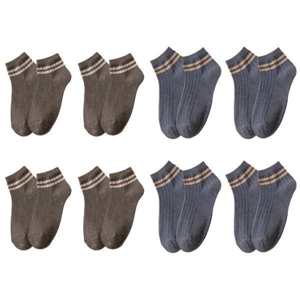 8 par herrestrømper, sommerstrømper, casual sokker, ankelsokker