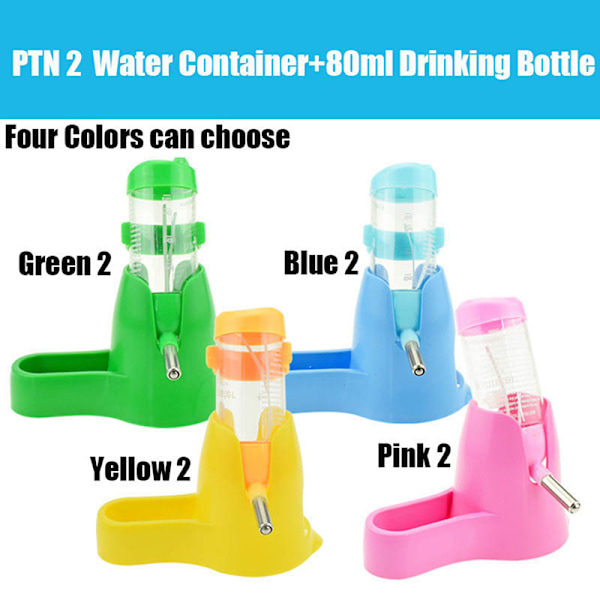 Hamster Vannflaske Smådyrtilbehør Automatisk Fôringspinne Pink Without kettle