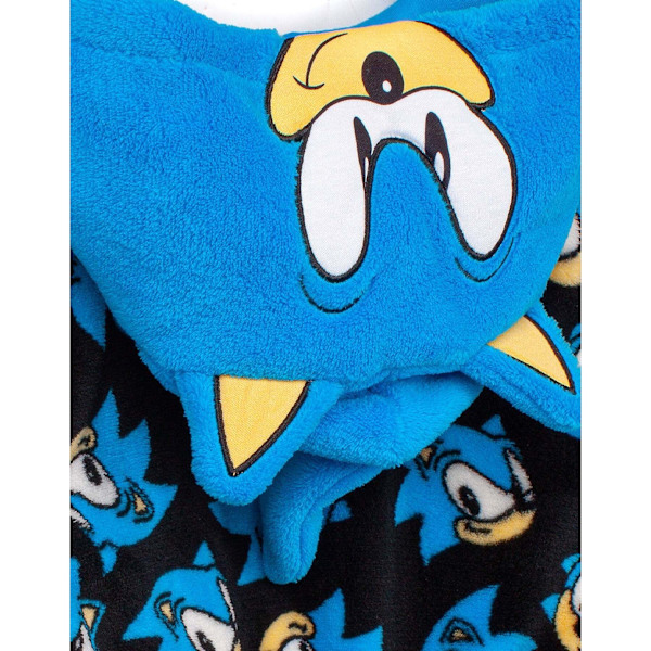 Sonic The Hedgehog Lasten kylpytakki lapsille/lapsille 4-5 vuotta Musta Musta/Sininen Black/Blue 4-5 Years