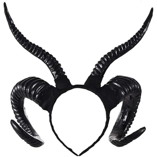 Gotisk Antilope Fårehorn Hoops Pandebånd Skovdyr Vædder Udstilling Cosplay Deluxe Kostume Horn