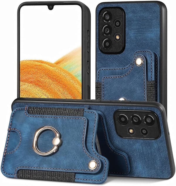 Läderfodral för iPhone 11 med 360° Ställ & TPU-skydd [JUN]