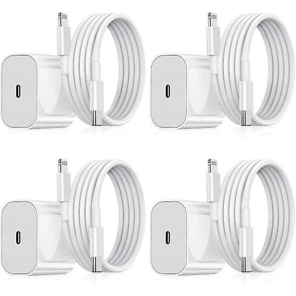 20W USB-C Hurtigoplader & Kabel 4-pak til iPhone[JUN]