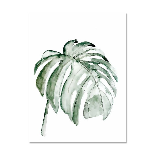 ART ZONE Tropical Plant Leaves Canvas Art Print Poster Nordi