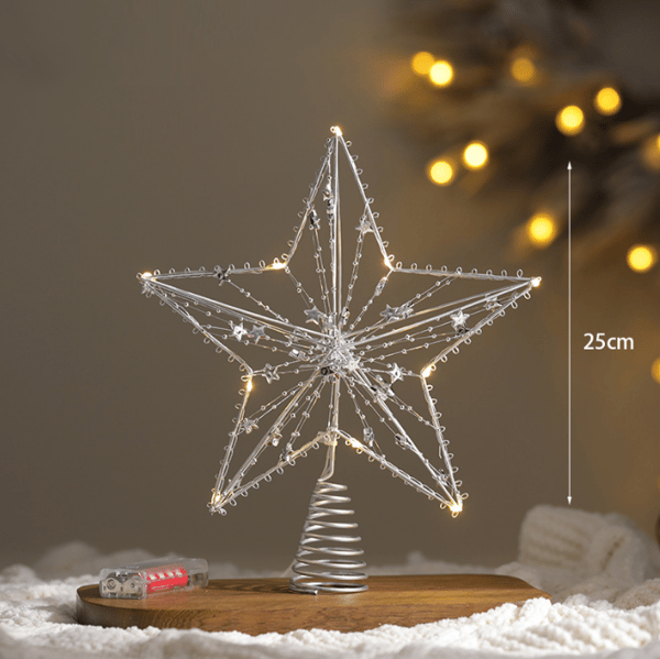 Juletræstopstjerne til julepynt og festlige ornamenter[JUN] style 4