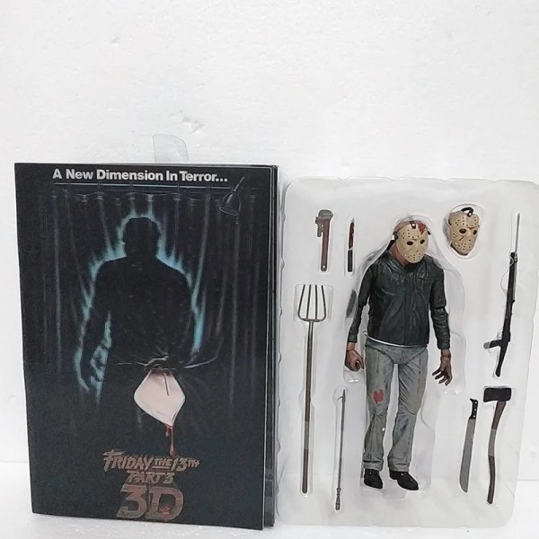 NECA Friday The 13th Figur Leksaker Freddy Jason Voorhees Blood Action Figur Jason Samlarmodell Jul Halloween Gåvor