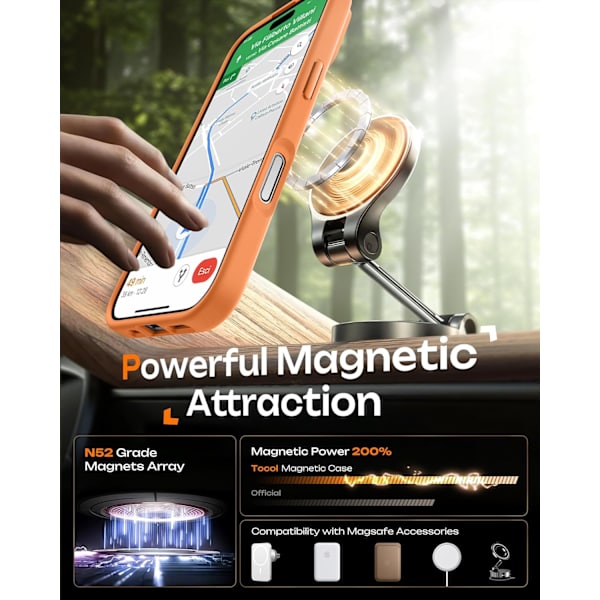 Magnetisk MagSafe-etui til iPhone 17 6.3\" (Orange)[JUN] iPhone 17