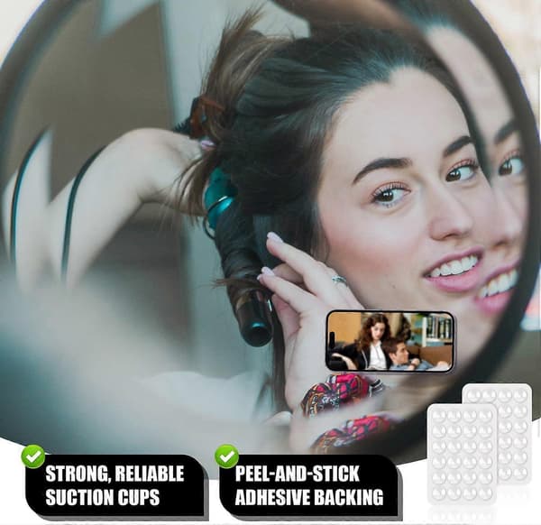 5-pakning silikon sugekopp telefonholder, multifunksjonell bilholder [JUN] White