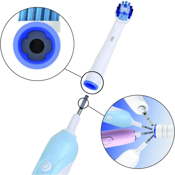 4st elektriskt tandborsthuvud sb17a/18a/20a/eb-50a/60a för oral