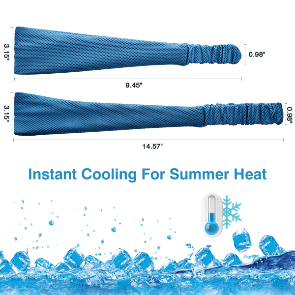 4 stk. Svettebånd Hodebånd, Kjølende Svettetransporterende Hodebånd