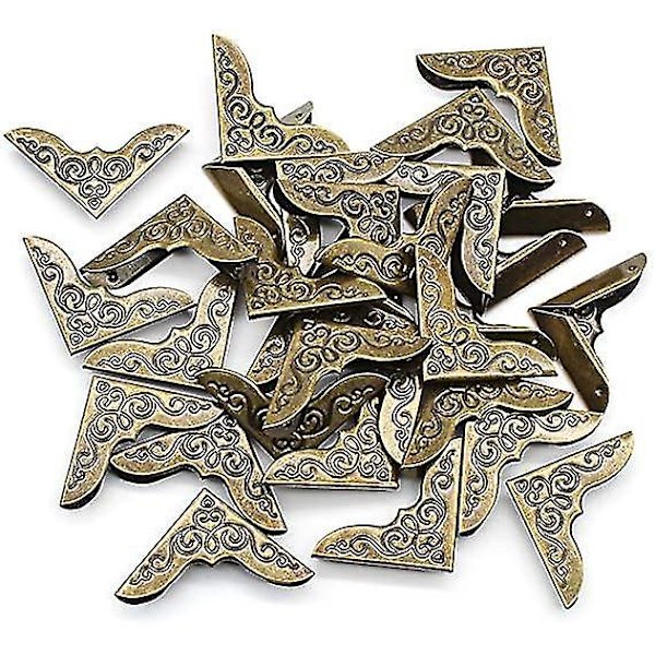 40 st Vintage Brons Bokhörnskydd 30x30mm