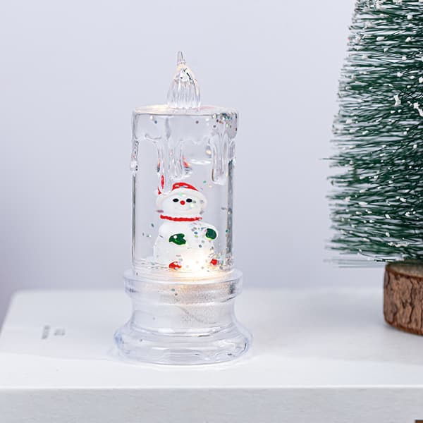LED Julelys med Glitter, 4-pakning Flammeløse Telys [JUN]