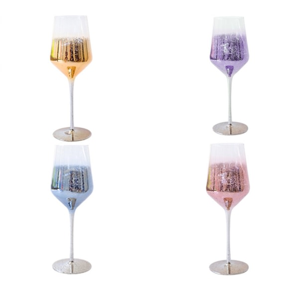 Kristallglas Rödvinsglas, Starry Tall Nordic Style Purpl