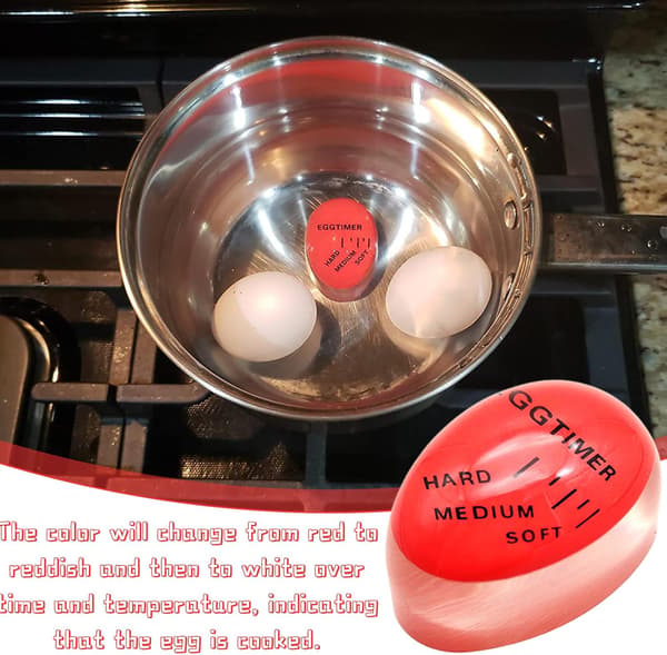 Fargeskiftende eggtimer for perfekt kokte egg - 2-pakning [JUN]