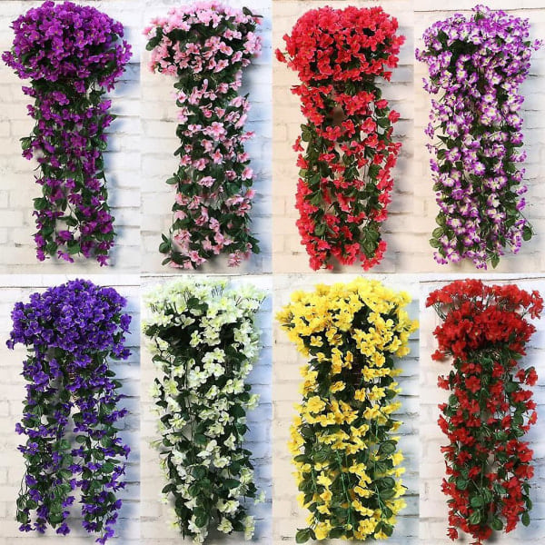 Riippuvat Tekokukkaköynnökset Petals, Kotiin Sisustus, Vaaleanpunainen