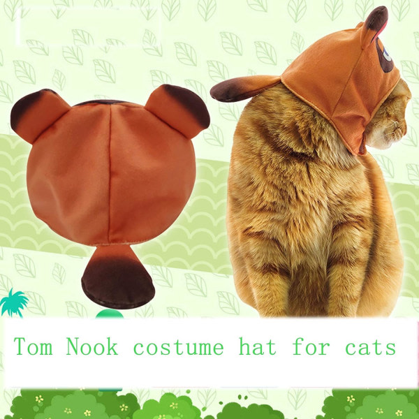 Tom Nook Kostume til kat Kl?der kat Kl?dning Lille hundekostume Kl?der kæledyr Halloween Cosplay