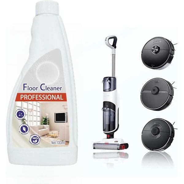 Gulvrens til robotstøvsugere og mopper, flydende gulvrensningsopløsning kompatibel med Roborock Omo Joint, S8 Pro Ultra/s8/s8+/q5/q7-serien 3Pcs