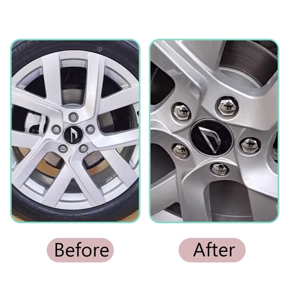 Wheel Nut Cover / Wheel Bolt Cover 20-pack with Mounting Tool Silver Silver[JUN] 17 mm Silver