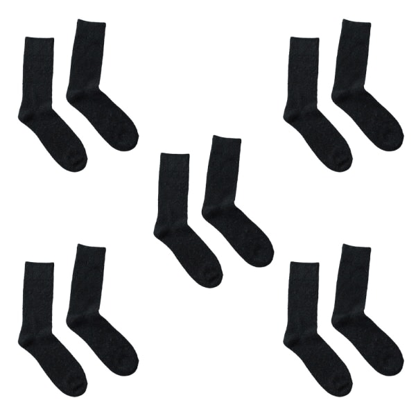 5 pairs of men's wool socks, thick warm socks, casual socks for