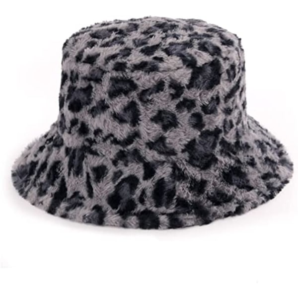 Winter Plush Bucket Hat Women Men Warm Faux Fur Fisherman Hats