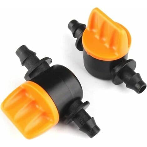 20-pack Micro 4mm Barbed Garden Irrigation Hose Water Flow Control Valve Drip Irrigation System Garden Hose Connector Accessories