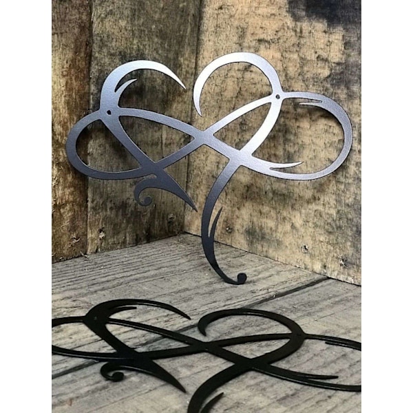 40*35 cm - Veggdekor Infinity Hjerte Metall Veggkunst, Iron Art Decora - Perfekt