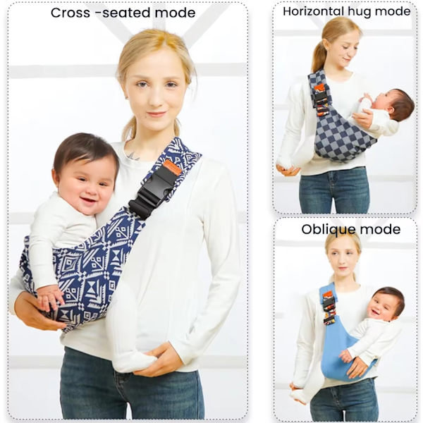 Justerbar bärsele för baby med hattrem för 6 månader till 5 år [JUN] Bonsai blue