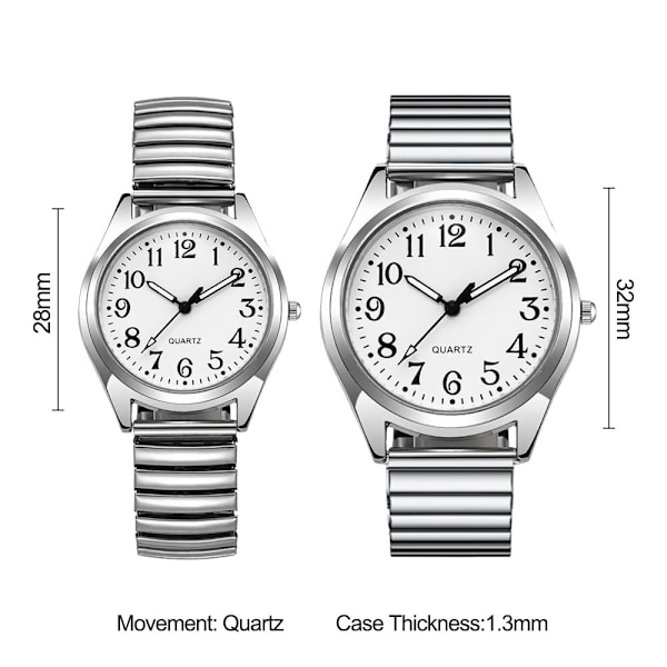 Damklocka Kvarts Armbandsur SILVER HERR Silver Silver men