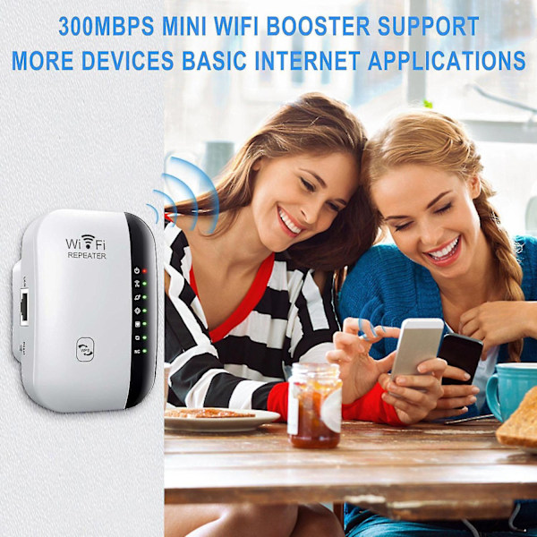Wifi-förstärkare Signal Booster Trådlöst Internet Lång Räckvidd Amplifier - Vit - Perfet