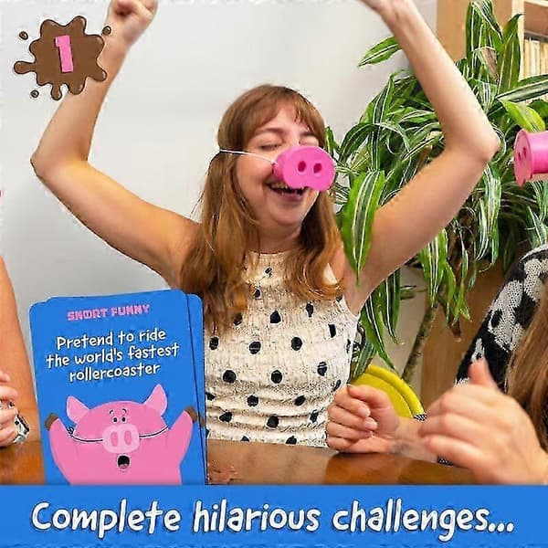 Oinkcredible Snort Challenge -juhlapeli perheelle ja ystäville 150 kortilla [JUN]