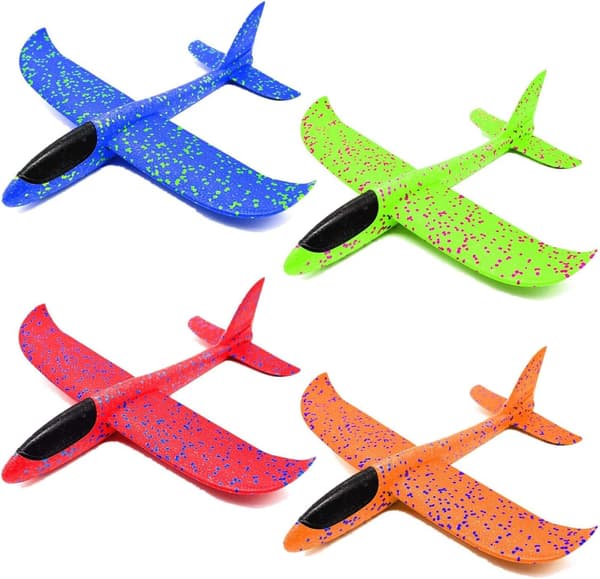 4-pack Skumglidflygplan, Handkastade Flygleksaker, Utomhusleksaksflygplan för Barn, Kompatibel med Modell 1[JUN]